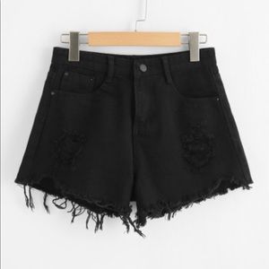 Raw Hem Denim Shorts